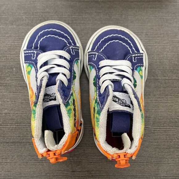 Vans X Crayola Toddler Sk8-Hi Zip Size 4 Shoes - Picture 7 of 8